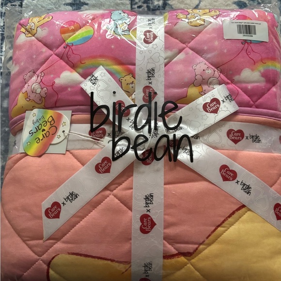 Care Bears Pink and Yellow Baby Quilt - Picture 1 of 2